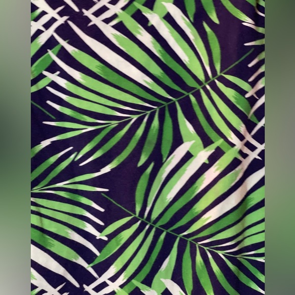 Old Navy Short Sleeve Summer print jungle ferns dress cute EUC Size M - Picture 2 of 4